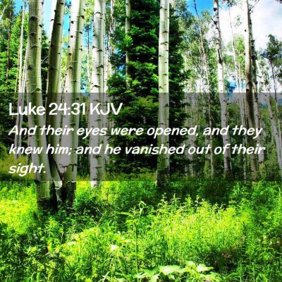 Luke 24:31 KJV Free Bible Images