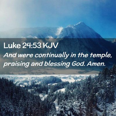 Luke 24:53 KJV Free Bible Images