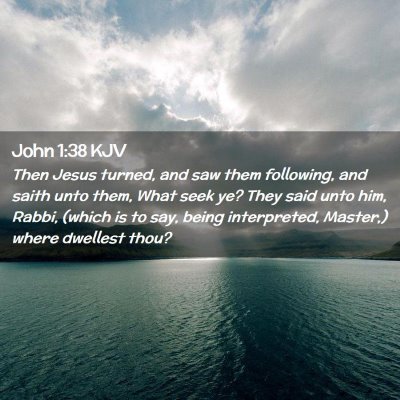 John 1:38 KJV Free Bible Images