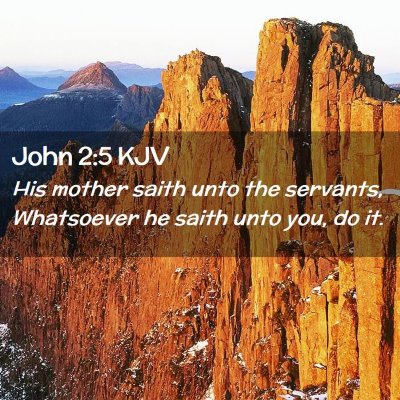 John 2:5 KJV Free Bible Images