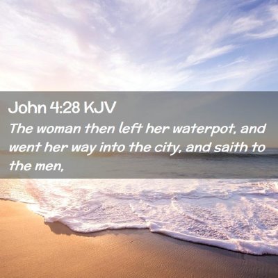 John 4:28 KJV Free Bible Images