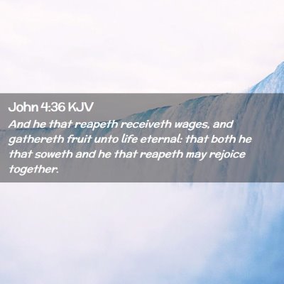 John 4:36 KJV Free Bible Images