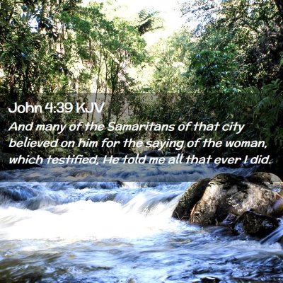 John 4:39 KJV Free Bible Images