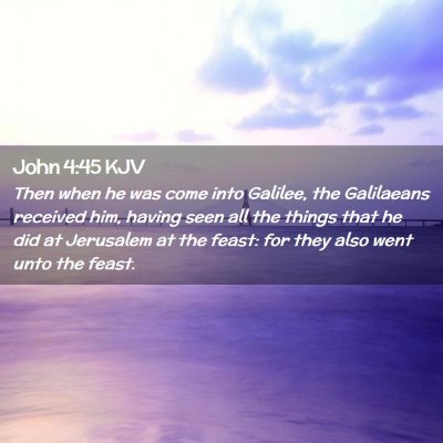 John 4:45 KJV Free Bible Images