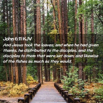 John 6:11 KJV Free Bible Images