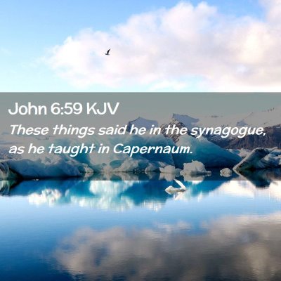 John 6:59 KJV Free Bible Images