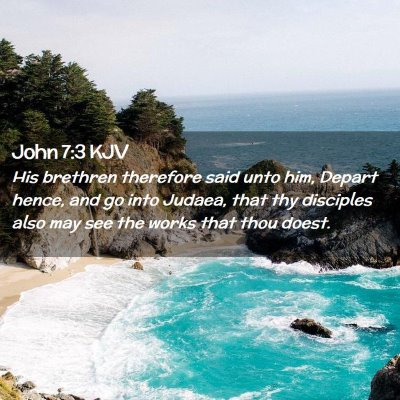 John 7:3 KJV Free Bible Images