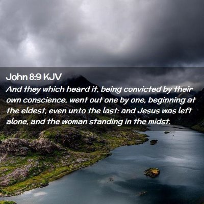 John 8:9 KJV Free Bible Images