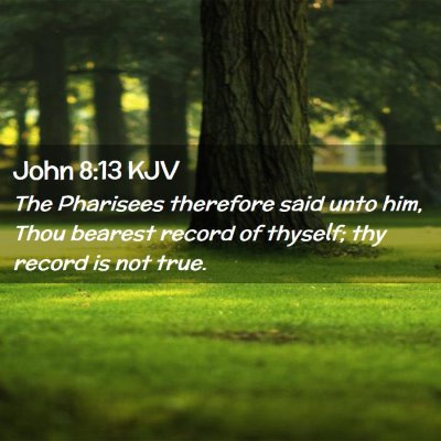 John 8:13 KJV Free Bible Images