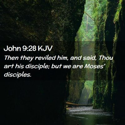 John 9:28 KJV Free Bible Images