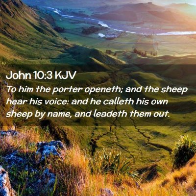 John 10:3 KJV Free Bible Images