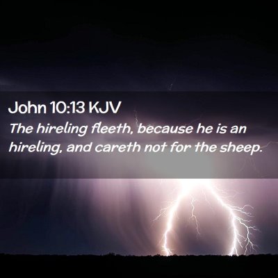 John 10:13 KJV Free Bible Images