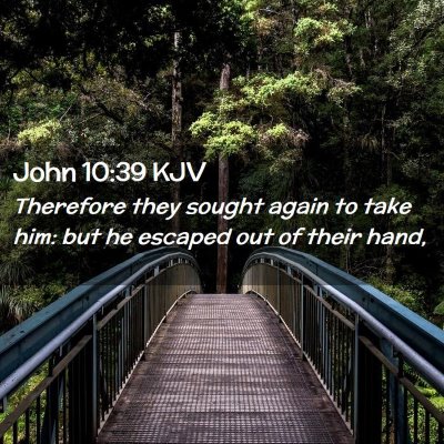 John 10:39 KJV Free Bible Images