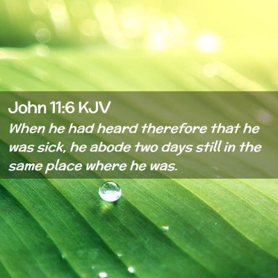 John 11:6 KJV Free Bible Images