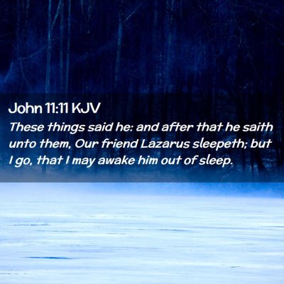 John 11:11 KJV Free Bible Images