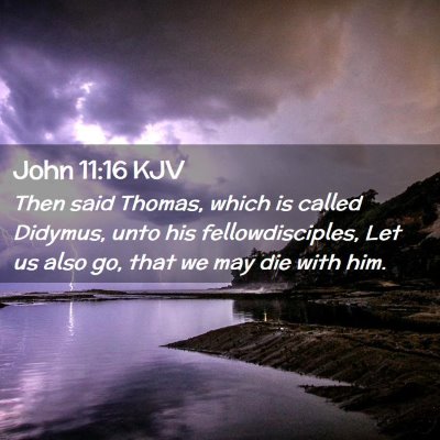 John 11:16 KJV Free Bible Images