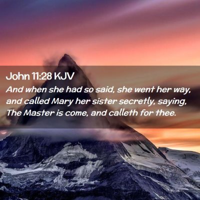 John 11:28 KJV Free Bible Images