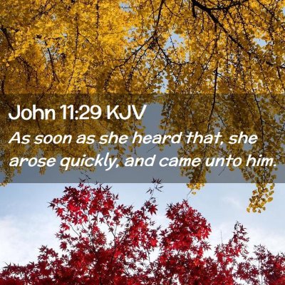 John 11:29 KJV Free Bible Images