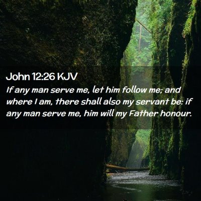 John 12:26 KJV Free Bible Images