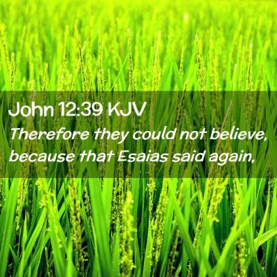 John 12:39 KJV Free Bible Images