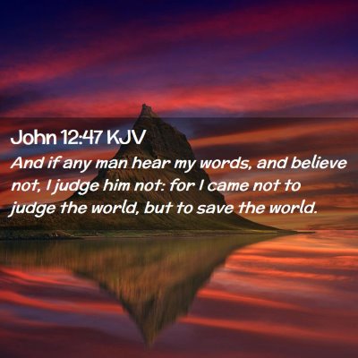 John 12:47 KJV Free Bible Images