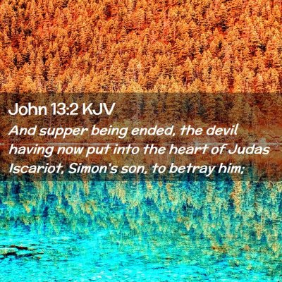 John 13:2 KJV Free Bible Images