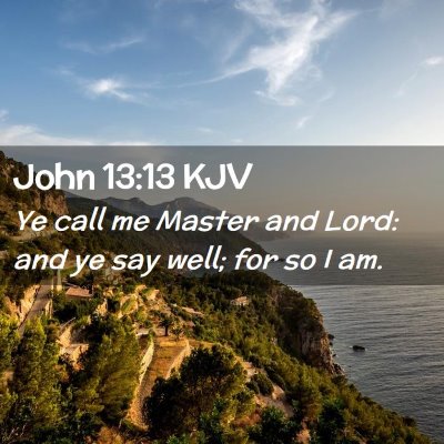 John 13:13 KJV Free Bible Images