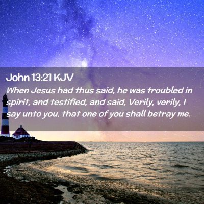 John 13:21 KJV Free Bible Images