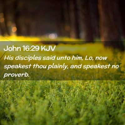 John 16:29 KJV Free Bible Images