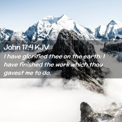 John 17:4 KJV Free Bible Images