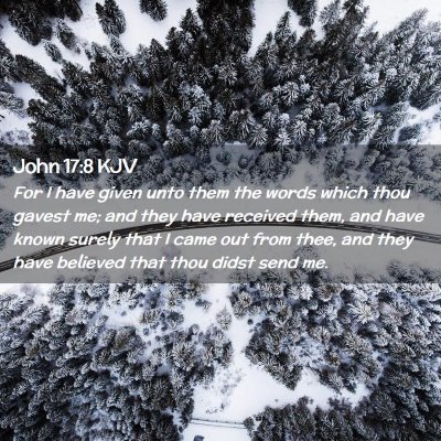 John 17:8 KJV Free Bible Images