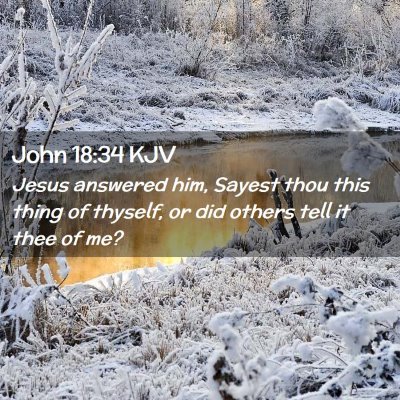 John 18:34 KJV Free Bible Images