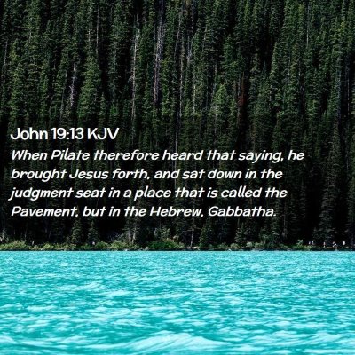 John 19:13 KJV Free Bible Images