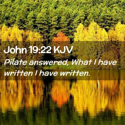 John 19:22 KJV Free Bible Images