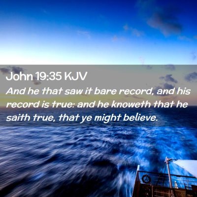 John 19:35 KJV Free Bible Images