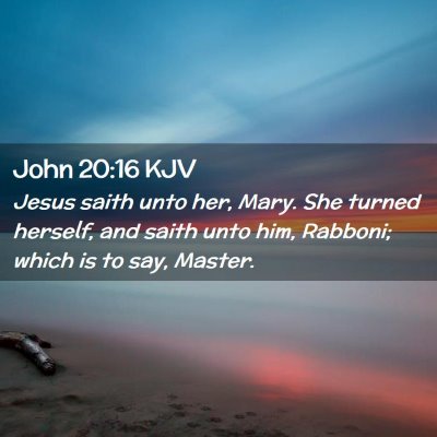 John 20:16 KJV Free Bible Images