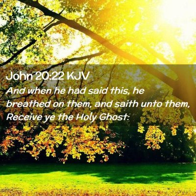 John 20:22 KJV Free Bible Images