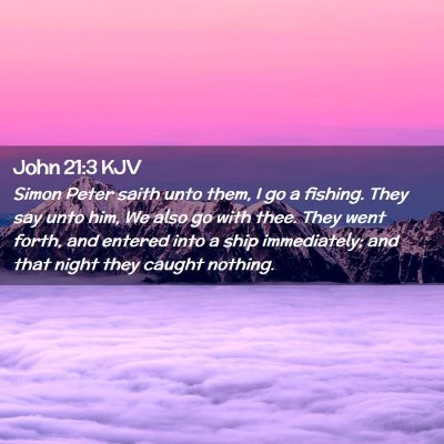 John 21:3 KJV Free Bible Images