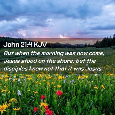 John 21:4 KJV Free Bible Images