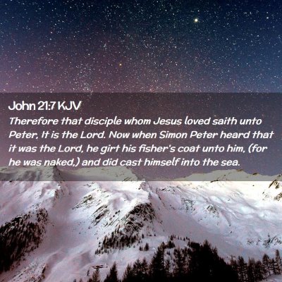 John 21:7 KJV Free Bible Images