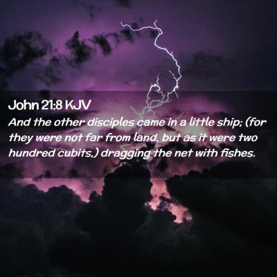 John 21:8 KJV Free Bible Images