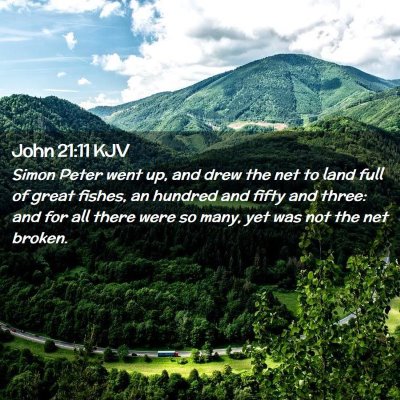 John 21:11 KJV Free Bible Images