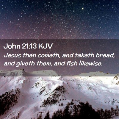 John 21:13 KJV Free Bible Images