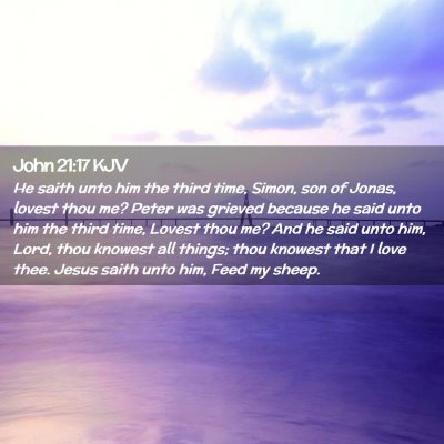 John 21:17 KJV Free Bible Images