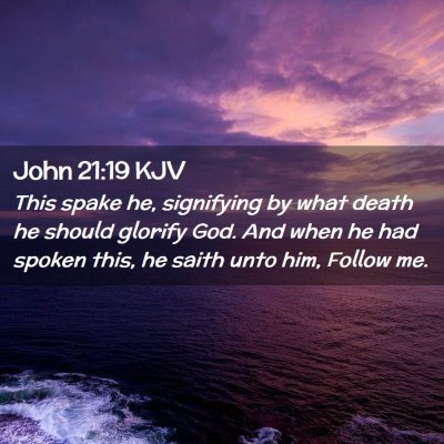 John 21:19 KJV Free Bible Images