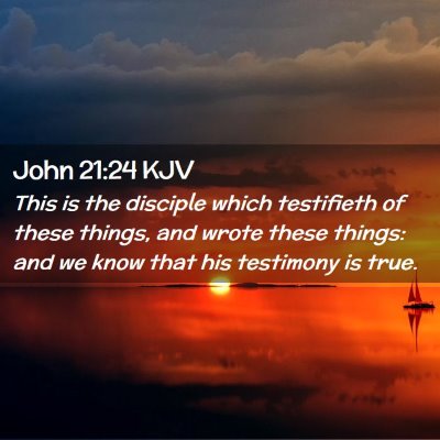 John 21:24 KJV Free Bible Images