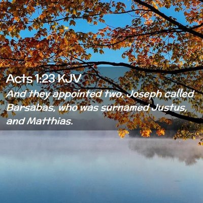 Acts 1:23 KJV Free Bible Images