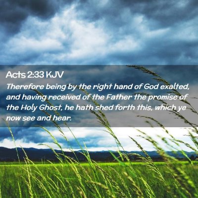 Acts 2:33 KJV Free Bible Images