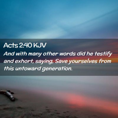 Acts 2:40 KJV Free Bible Images