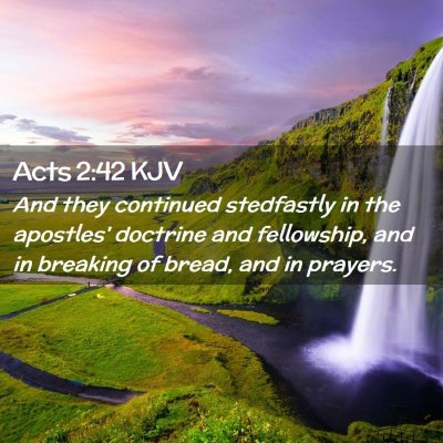 Acts 2:42 KJV Free Bible Images